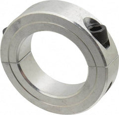 Climax Metal Products - 1-3/4" Bore, Aluminum, Two Piece Two Piece Split Shaft Collar - 2-3/4" Outside Diam, 11/16" Wide - Caliber Tooling