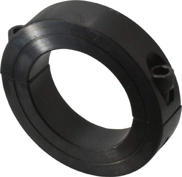 Climax Metal Products - 2-1/16" Bore, Steel, Two Piece Two Piece Split Shaft Collar - 3-1/4" Outside Diam, 3/4" Wide - Caliber Tooling