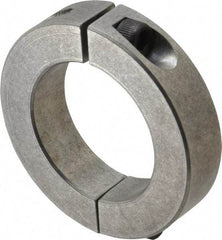 Climax Metal Products - 2-1/16" Bore, Aluminum, Two Piece Two Piece Split Shaft Collar - 3-1/4" Outside Diam, 3/4" Wide - Caliber Tooling