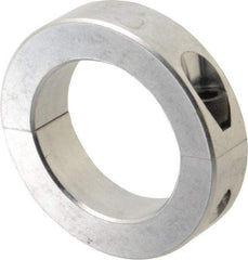 Climax Metal Products - 2-1/2" Bore, Aluminum, Two Piece Two Piece Split Shaft Collar - 3-3/4" Outside Diam, 7/8" Wide - Caliber Tooling