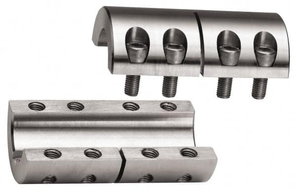 Climax Metal Products - 1-1/2" Inside x 2-5/8" Outside Diam, Two Piece Rigid Coupling without Keyway - 3-7/8" Long - Caliber Tooling