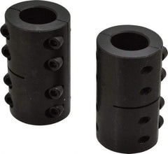 Climax Metal Products - 1" Inside x 1-3/4" Outside Diam, Two Piece Rigid Coupling without Keyway - 3" Long - Caliber Tooling