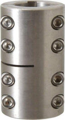 Climax Metal Products - 1" Inside x 1-3/4" Outside Diam, Two Piece Rigid Coupling with Keyway - 3" Long x 1/4" Keyway Width x 1/8" Keyway Depth - Caliber Tooling