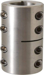 Climax Metal Products - 1-1/4" Inside x 2-1/16" Outside Diam, Two Piece Rigid Coupling with Keyway - 3-1/4" Long x 1/4" Keyway Width x 1/8" Keyway Depth - Caliber Tooling