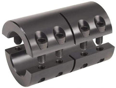 Climax Metal Products - 10mm Inside x 29mm Outside Diam, Metric Two-Piece Clamping Rigid Coupling - 45mm Long - Caliber Tooling