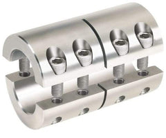 Climax Metal Products - 40mm Inside x 77mm Outside Diam, Metric Two-Piece Clamping Rigid Coupling - 108mm Long - Caliber Tooling