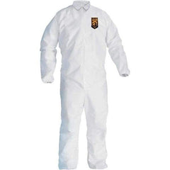 KleenGuard - Size XL SMS General Purpose Coveralls - White, Zipper Closure, Elastic Cuffs, Elastic Ankles, Seamless - Caliber Tooling