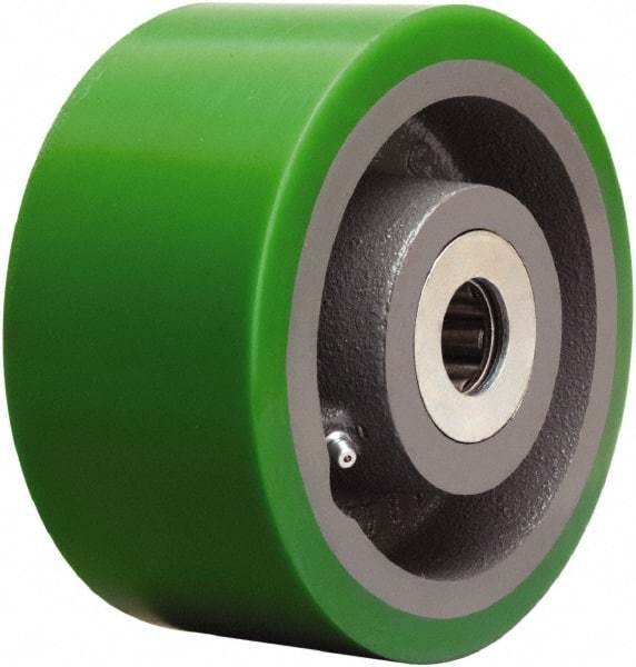 Hamilton - 6 Inch Diameter x 3 Inch Wide, Polyurethane on Cast Iron Caster Wheel - 2,200 Lb. Capacity, 3-1/4 Inch Hub Length, 1-15/16 Inch Axle Diameter, Plain Bore Bearing - Caliber Tooling