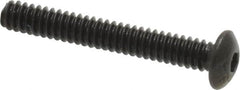 Value Collection - #6-32 UNC Hex Socket Drive, Button Screw - Alloy Steel, Black Oxide Finish, Fully Threaded, 1" Length Under Head - Caliber Tooling