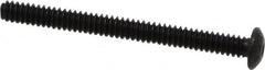 Value Collection - #6-32 UNC Hex Socket Drive, Button Screw - Alloy Steel, Black Oxide Finish, Fully Threaded, 1-1/2" Length Under Head - Caliber Tooling