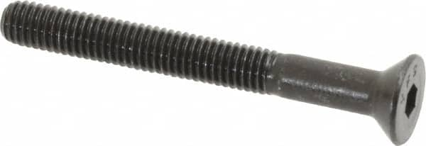 Value Collection - #10-32 UNF Hex Socket Drive, 82° Flat Screw - Alloy Steel, Black Oxide Finish, Partially Threaded, 1-3/4" OAL - Caliber Tooling