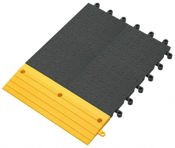 Wearwell - 18" Long x 18" Wide x 7/8" Thick, Anti-Fatigue Modular Matting Solid Grid - Male & Female, 4 Interlocking Sides, Charcoal, For Dry & Wet Areas, Series 556 - Caliber Tooling