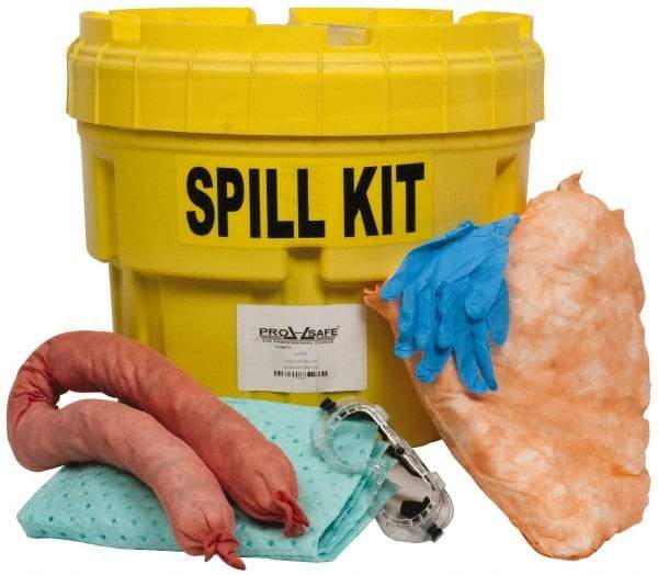 PRO-SAFE - Hazardous Materials Spill Kit - 55 Gal Polyethylene Drum - Caliber Tooling