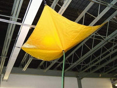 PRO-SAFE - Tarp Heavy Duty Roof Leak Diverter - 10' Long x 10' Wide x 18 mil Thick, Yellow - Caliber Tooling