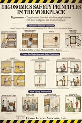 NMC - 24" Wide x 36" High Laminated Paper Ergonomics Information Poster - English - Caliber Tooling