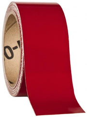 NMC - Red Solid Color Vinyl Tape - 2" Wide x 30' Long x 0.002" Thick, General Traffic - Caliber Tooling