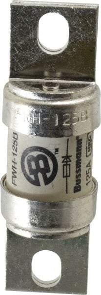 Cooper Bussmann - 500 VAC/VDC, 125 Amp, Fast-Acting Semiconductor/High Speed Fuse - Bolt-on Mount, 3-5/8" OAL, 200 (RMS Symmetrical), 50 at DC kA Rating, 1-5/32" Diam - Caliber Tooling