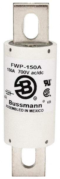 Cooper Bussmann - 700 VAC/VDC, 150 Amp, Fast-Acting Semiconductor/High Speed Fuse - Stud Mount Mount, 5-3/32" OAL, 200 (RMS), 50 at DC kA Rating, 1-1/2" Diam - Caliber Tooling