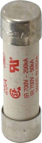 Cooper Bussmann - 690 VAC (IEC), 700 VAC (UL), 800 VDC, 25 Amp, Fast-Acting Semiconductor/High Speed Fuse - 50.8mm OAL, 200 (RMS), 50 at DC kA Rating, 9/16" Diam - Caliber Tooling