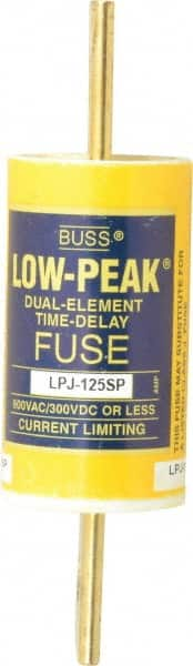 Cooper Bussmann - 300 VDC, 600 VAC, 125 Amp, Time Delay General Purpose Fuse - Bolt-on Mount, 5-3/4" OAL, 100 at DC, 300 at AC (RMS) kA Rating, 1-5/8" Diam - Caliber Tooling