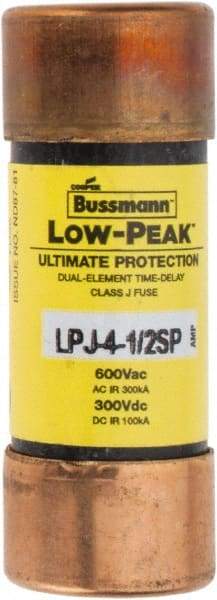 Cooper Bussmann - 300 VDC, 600 VAC, 4.5 Amp, Time Delay General Purpose Fuse - Fuse Holder Mount, 2-1/4" OAL, 100 at DC, 300 at AC (RMS) kA Rating, 13/16" Diam - Caliber Tooling