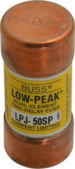 Cooper Bussmann - 300 VDC, 600 VAC, 50 Amp, Time Delay General Purpose Fuse - Fuse Holder Mount, 2-3/8" OAL, 100 at DC, 300 at AC (RMS) kA Rating, 1-1/16" Diam - Caliber Tooling