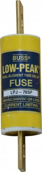 Cooper Bussmann - 300 VDC, 600 VAC, 70 Amp, Time Delay General Purpose Fuse - Bolt-on Mount, 4-5/8" OAL, 100 at DC, 300 at AC (RMS) kA Rating, 1-1/8" Diam - Caliber Tooling