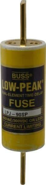 Cooper Bussmann - 300 VDC, 600 VAC, 90 Amp, Time Delay General Purpose Fuse - Bolt-on Mount, 4-5/8" OAL, 100 at DC, 300 at AC (RMS) kA Rating, 1-1/8" Diam - Caliber Tooling