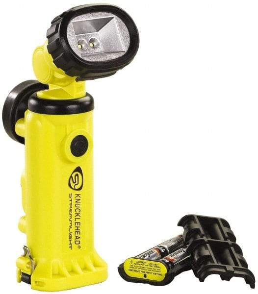 Streamlight - White LED Bulb, 200 Lumens, Spotlight/Lantern Flashlight - Yellow Plastic Body, 4 AA Alkaline Batteries Included - Caliber Tooling