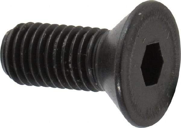 Holo-Krome - 1/4-28 UNF Hex Socket Drive, 82° Flat Screw - Alloy Steel, Black Oxide Finish, Fully Threaded, 5/8" OAL - Caliber Tooling