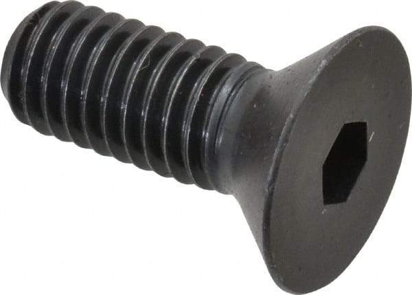 Holo-Krome - 3/8-16 UNC Hex Socket Drive, 82° Flat Screw - Alloy Steel, Black Oxide Finish, Fully Threaded, 1" OAL - Caliber Tooling