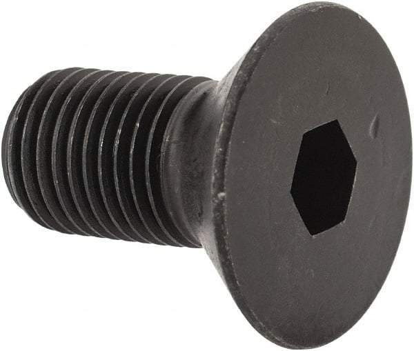 Holo-Krome - 3/8-24 UNF Hex Socket Drive, 82° Flat Screw - Alloy Steel, Black Oxide Finish, Fully Threaded, 3/4" OAL - Caliber Tooling