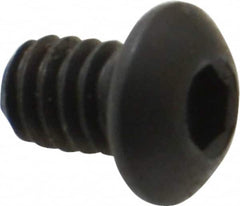 Holo-Krome - 1/4-20 UNC Hex Socket Drive, Button Screw - Alloy Steel, Black Oxide Finish, Fully Threaded, 3/8" Length Under Head - Caliber Tooling