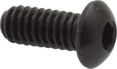 Holo-Krome - 1/4-20 UNC Hex Socket Drive, Button Screw - Alloy Steel, Black Oxide Finish, Fully Threaded, 5/8" Length Under Head - Caliber Tooling