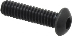 Holo-Krome - 1/4-20 UNC Hex Socket Drive, Button Screw - Alloy Steel, Black Oxide Finish, Fully Threaded, 1" Length Under Head - Caliber Tooling