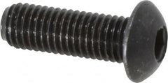 Holo-Krome - 1/4-28 UNF Hex Socket Drive, Button Screw - Alloy Steel, Black Oxide Finish, Fully Threaded, 3/4" Length Under Head - Caliber Tooling