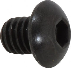 Holo-Krome - 5/16-18 UNC Hex Socket Drive, Button Screw - Alloy Steel, Black Oxide Finish, Fully Threaded, 3/8" Length Under Head - Caliber Tooling