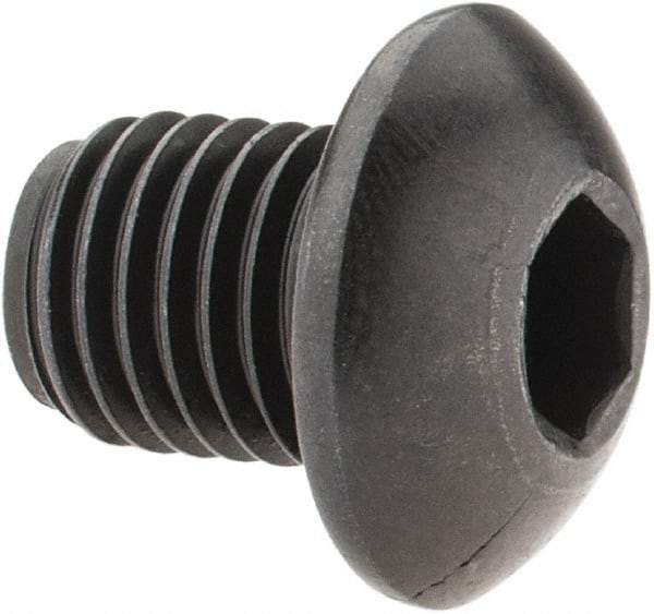 Holo-Krome - 5/16-24 UNF Hex Socket Drive, Button Screw - Alloy Steel, Black Oxide Finish, Fully Threaded, 3/8" Length Under Head - Caliber Tooling