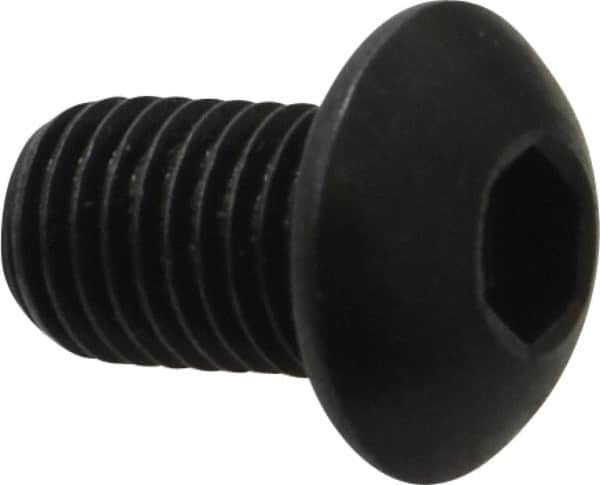 Holo-Krome - 5/16-24 UNF Hex Socket Drive, Button Screw - Alloy Steel, Black Oxide Finish, Fully Threaded, 1/2" Length Under Head - Caliber Tooling