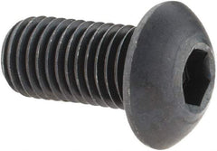 Holo-Krome - 5/16-24 UNF Hex Socket Drive, Button Screw - Alloy Steel, Black Oxide Finish, Fully Threaded, 5/8" Length Under Head - Caliber Tooling