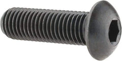 Holo-Krome - 5/16-24 UNF Hex Socket Drive, Button Screw - Alloy Steel, Black Oxide Finish, Fully Threaded, 1" Length Under Head - Caliber Tooling