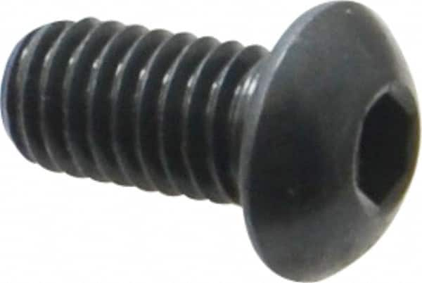 Holo-Krome - 3/8-16 UNC Hex Socket Drive, Button Screw - Alloy Steel, Black Oxide Finish, Fully Threaded, 3/4" Length Under Head - Caliber Tooling