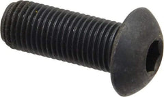 Holo-Krome - 3/8-24 UNF Hex Socket Drive, Button Screw - Alloy Steel, Black Oxide Finish, Fully Threaded, 1" Length Under Head - Caliber Tooling