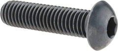 Holo-Krome - 1/2-13 UNC Hex Socket Drive, Button Screw - Alloy Steel, Black Oxide Finish, Fully Threaded, 2" Length Under Head - Caliber Tooling