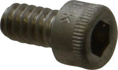 Holo-Krome - #6-32 UNC Hex Socket Drive, Socket Cap Screw - Grade 18-8 Stainless Steel, Uncoated, Fully Threaded, 1/4" Length Under Head - Caliber Tooling