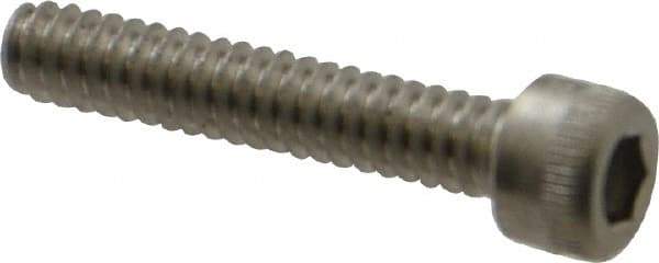 Holo-Krome - #6-32 UNC Hex Socket Drive, Socket Cap Screw - Grade 18-8 Stainless Steel, Uncoated, Fully Threaded, 3/4" Length Under Head - Caliber Tooling