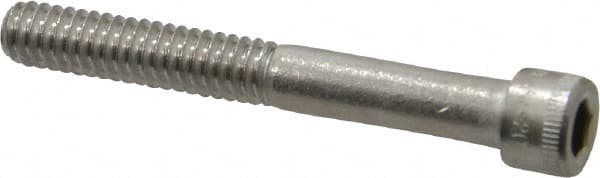 Holo-Krome - 1/4-20 UNC Hex Socket Drive, Socket Cap Screw - Grade 18-8 Stainless Steel, Uncoated, Partially Threaded, 2" Length Under Head - Caliber Tooling