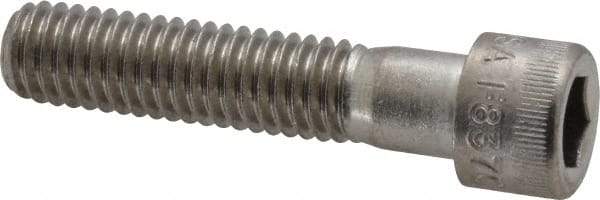 Holo-Krome - 3/8-16 UNC Hex Socket Drive, Socket Cap Screw - Grade 18-8 Stainless Steel, Uncoated, Partially Threaded, 1-3/4" Length Under Head - Caliber Tooling