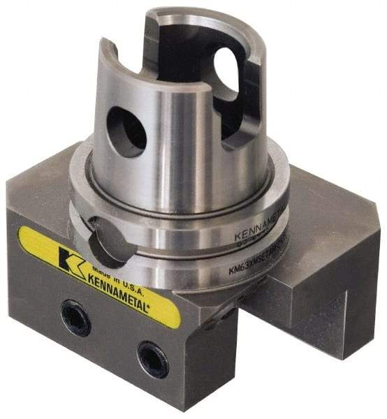 Kennametal - Left Hand Cut, KM80ATC Modular Connection, Adapter/Mount Lathe Modular Clamping Unit - Through Coolant, Series ETAL Straight End Mount - Exact Industrial Supply