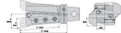 Kennametal - Right Hand Cut, KM63XMZ Modular Connection, Adapter/Mount Lathe Modular Clamping Unit - Through Coolant, Series STAR Straight Side Mount - Exact Industrial Supply